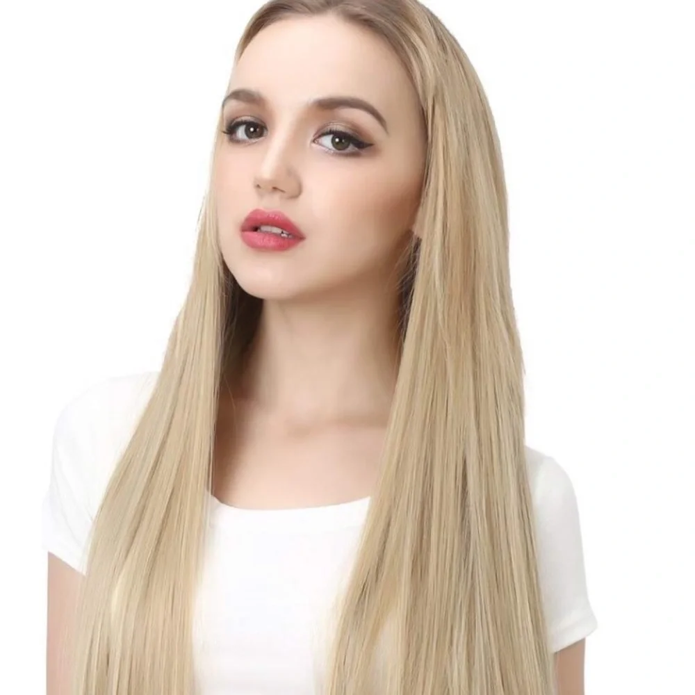 ✨24” 613 BEACH BLONDE UPART CLIP IN EXTENTIONS